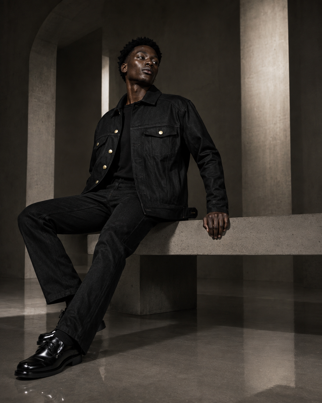 Loverboy Japanese Denim Jeans in Black — product photo