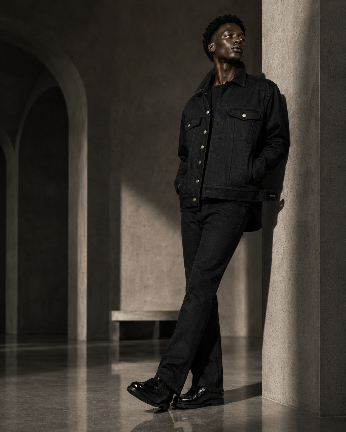 Loverboy Denim Jacket in Midnight Black — product photo