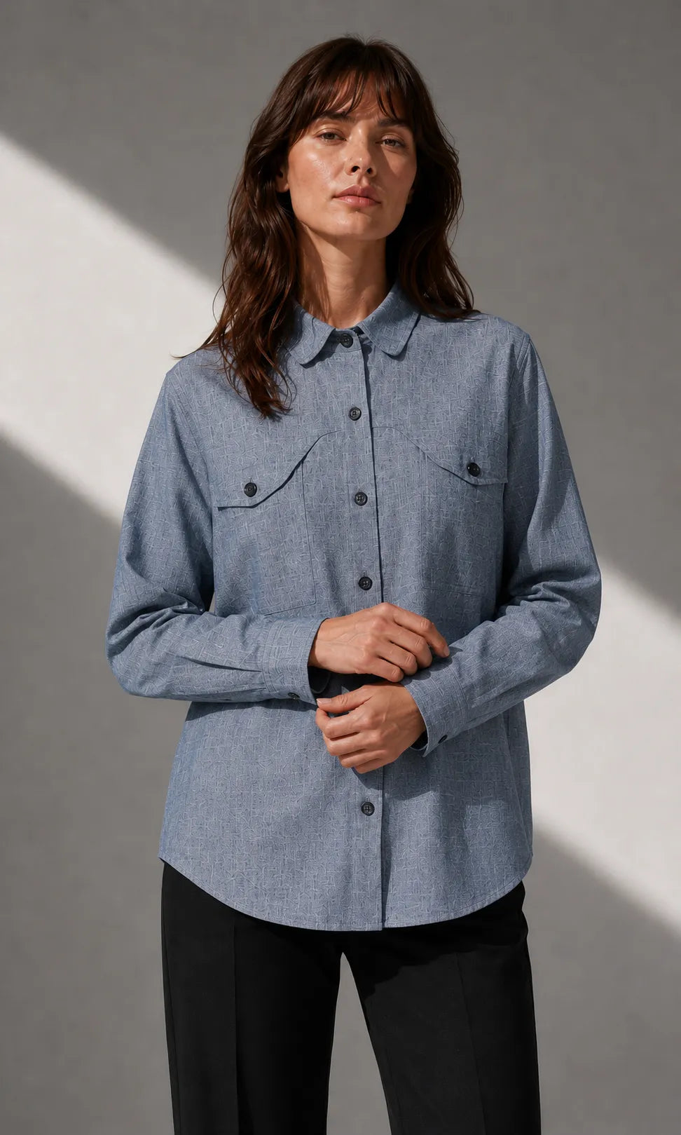 Loverboy Button Down in Navy Blue — product photo
