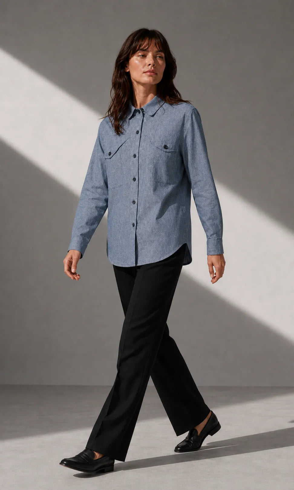 Loverboy Button Down in Navy Blue — product photo