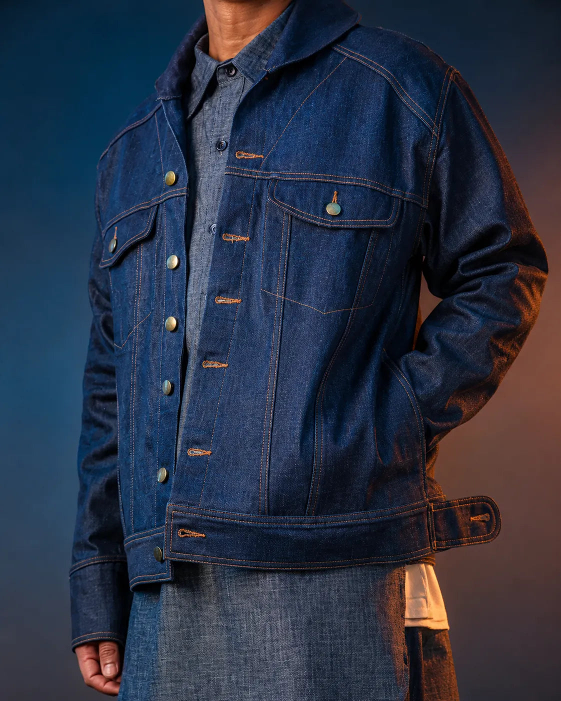Loverboy Japanese Denim Jacket - Navy Blue